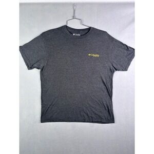 Columbia PFG Mens Charcoal Grey Short Sleeve Graphic Fishing T-Shirt Large